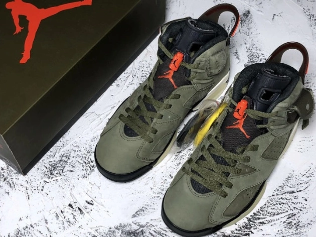 Scott x Travis Jordan Olive 6 CN1084-200 Medium Air 0729